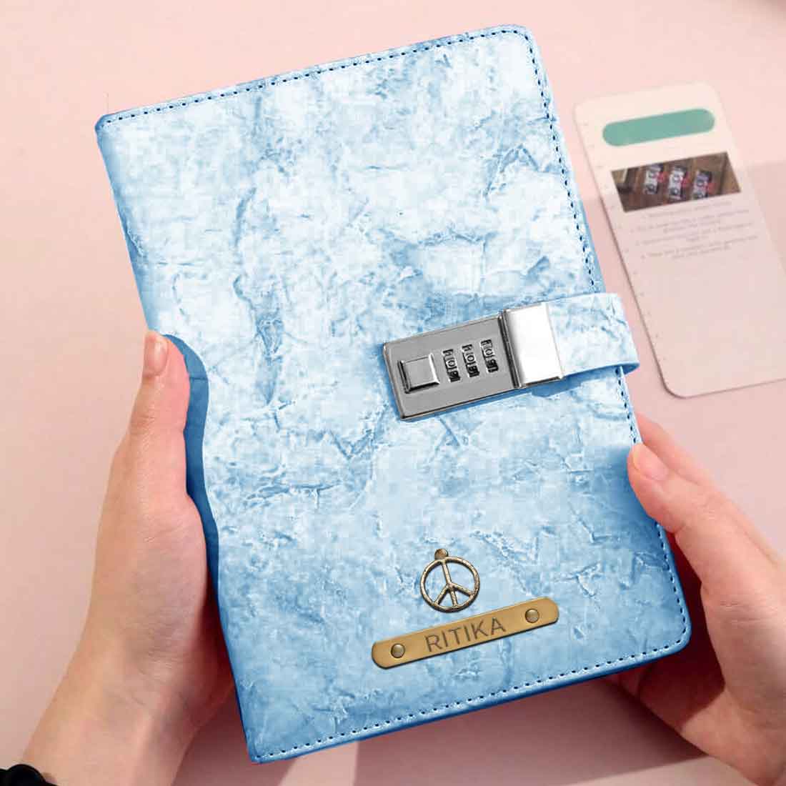 Customized Lockable Diary with Charms - Premium PU Leather Diaries with Pen - Image 6