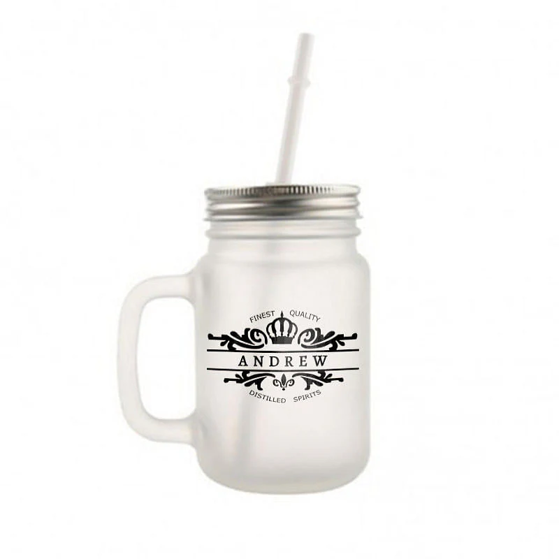 Customized Mason Jar Glass - Victorian Era Name - Image 2
