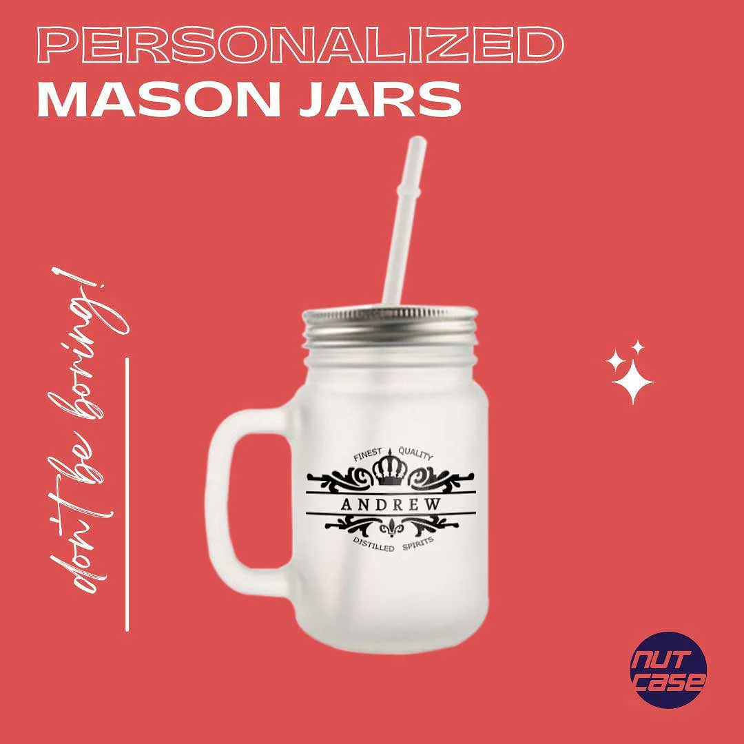 Customized Mason Jar Glass - Victorian Era Name - Image 4