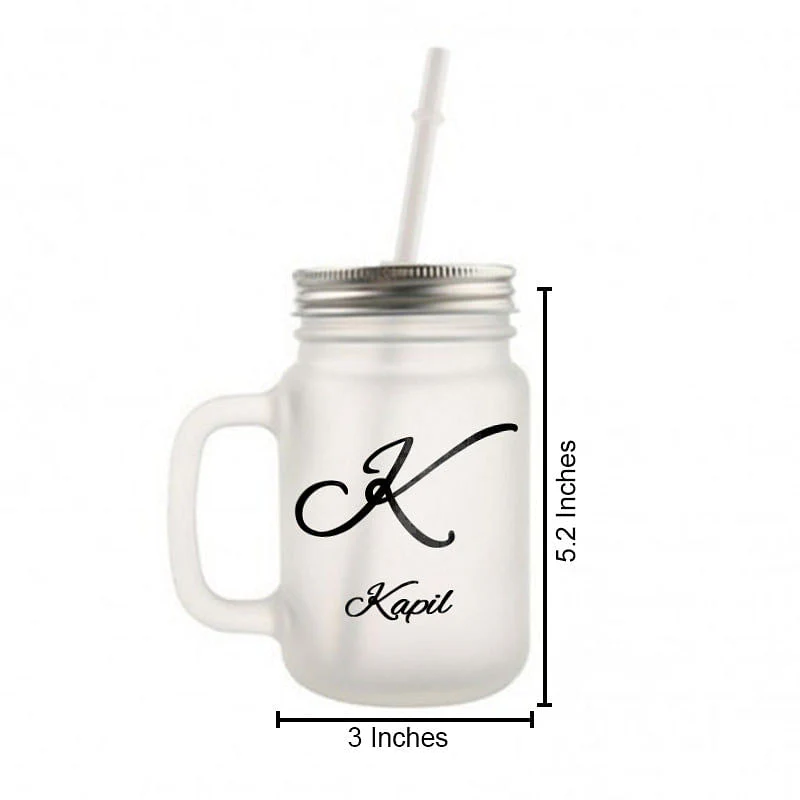 Customized Mason Jar Glass - Monogram - Image 3