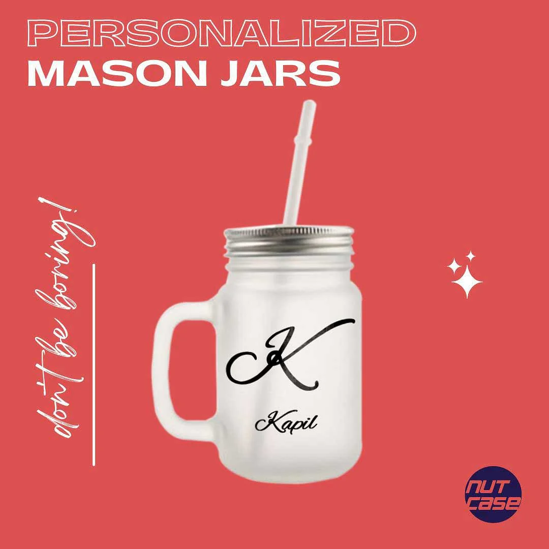 Customized Mason Jar Glass - Monogram - Image 4