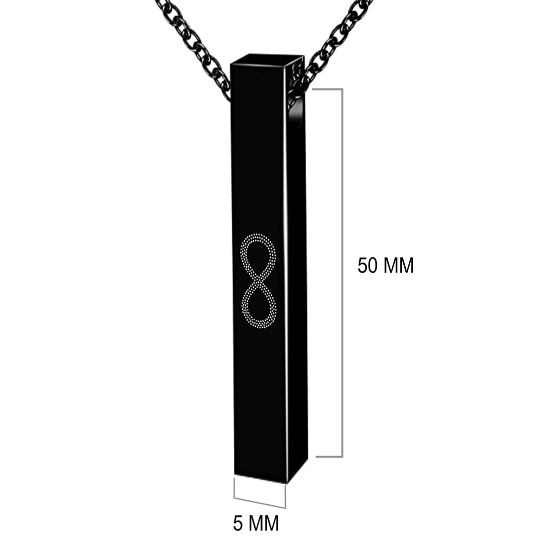 Customized Engraved Pendant With Chain Personalized Jewellery for Her - Infinity - Image 13