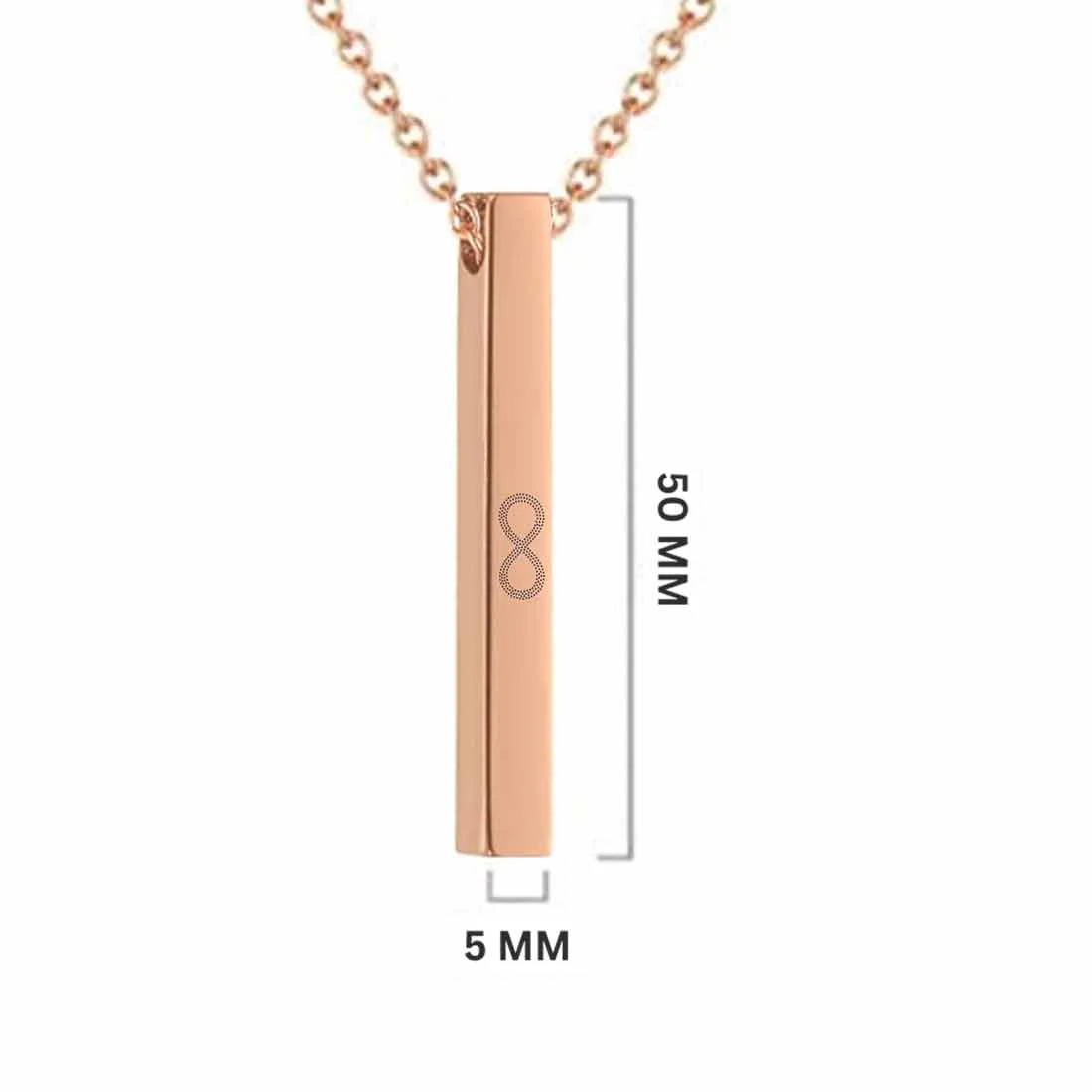 Customized Engraved Pendant With Chain Personalized Jewellery for Her - Infinity - Image 4