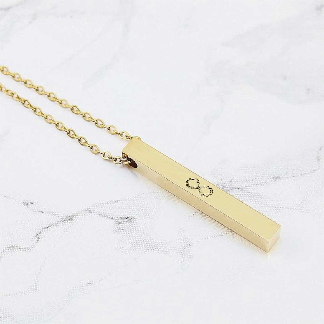 Customized Engraved Pendant With Chain Personalized Jewellery for Her - Infinity - Image 6