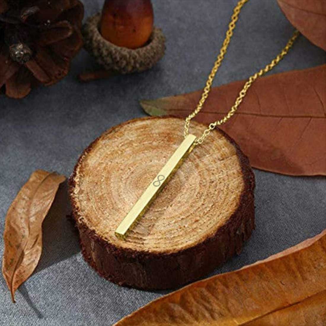 Customized Engraved Pendant With Chain Personalized Jewellery for Her - Infinity - Image 7