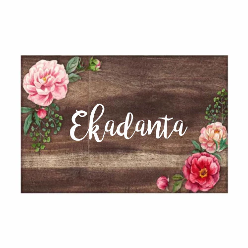 Personalized Name Plates for Home Flats Restaurants Office Cafe - Floral Roses