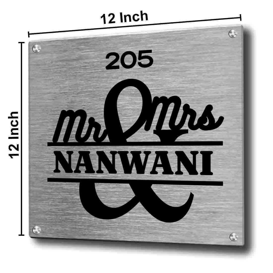 Personalized Mr & Mrs Nameplate for Home Outdoor Entrance Board - Image 4