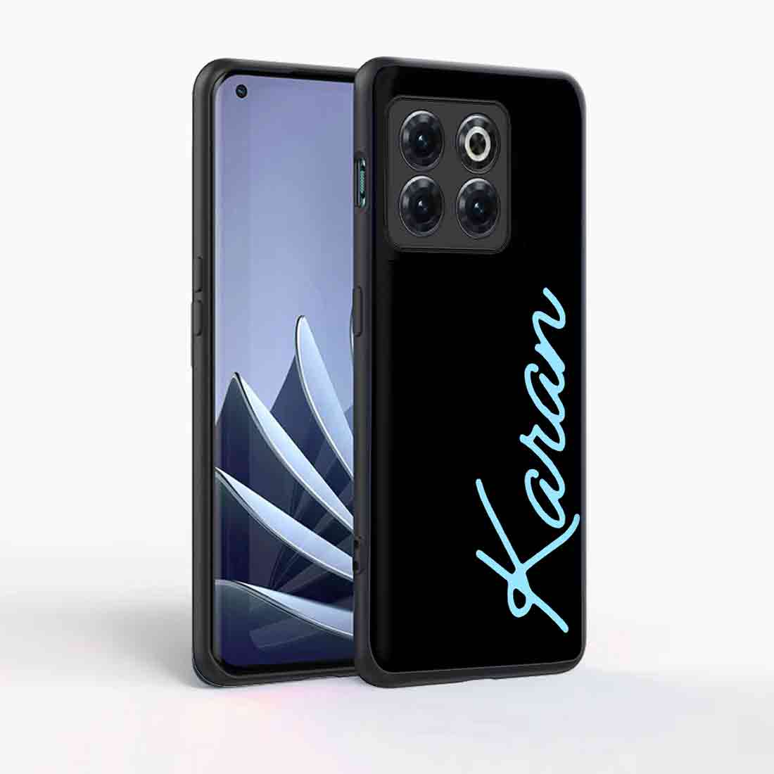 Customized One Plus 10T Back Cover Mobile Case with Name - Neon
