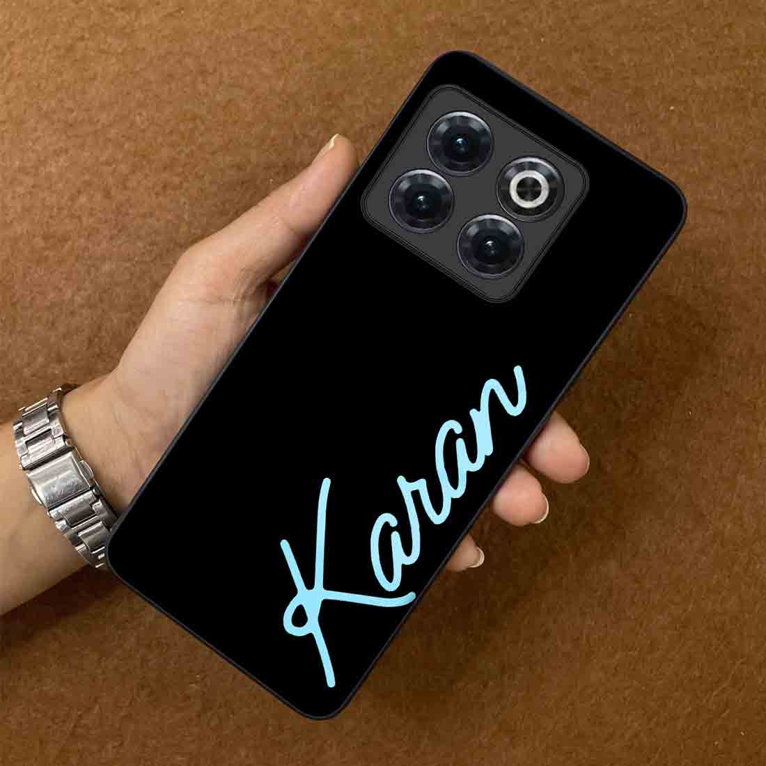 Customized One Plus 10T Back Cover Mobile Case with Name - Neon - Image 3