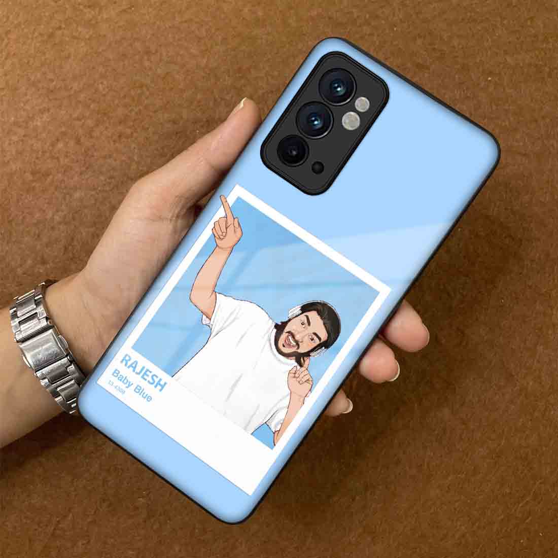 Customized Oneplus 9RT Mobile Cover with Photo Design Back Case - Cartoonify From Photo - Image 3