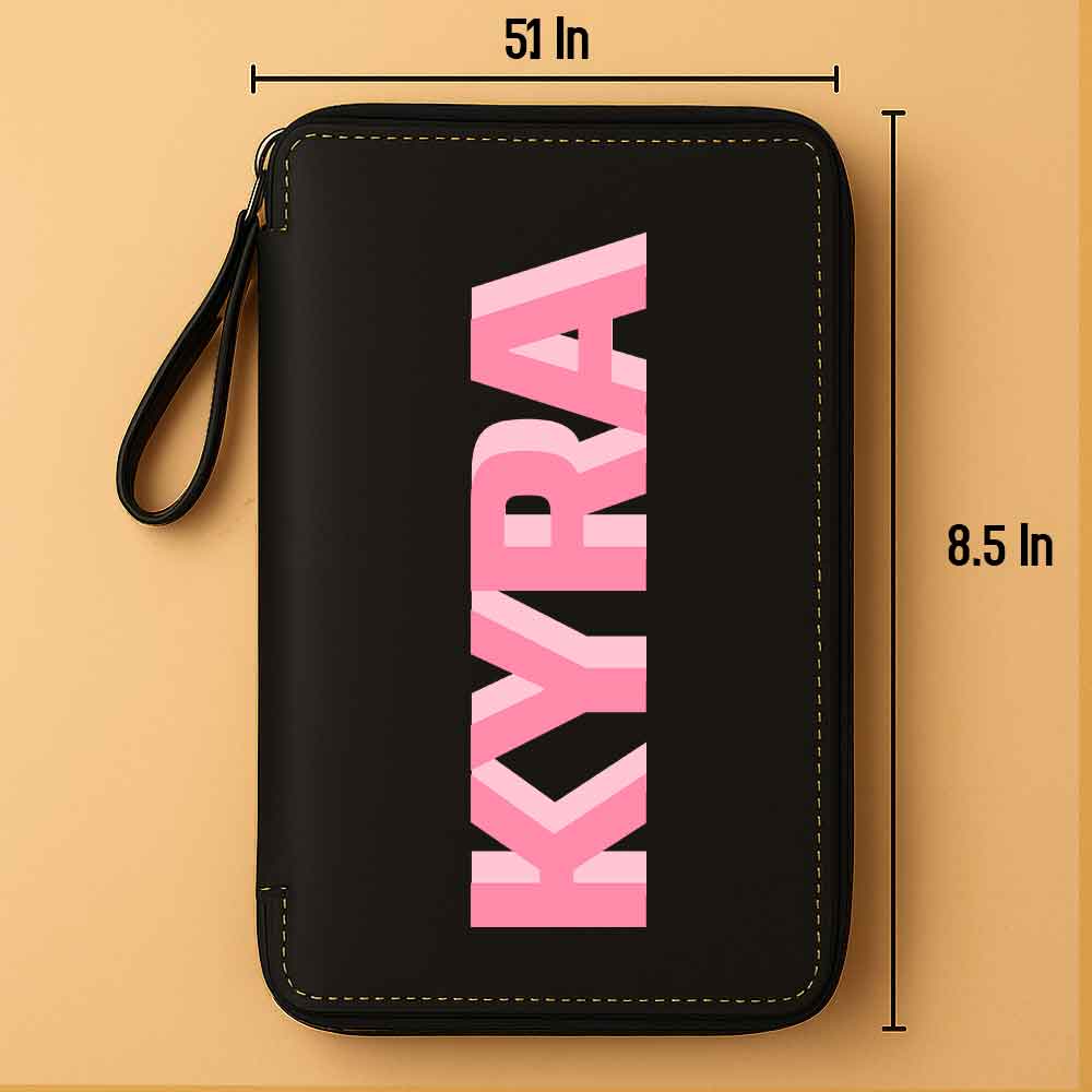 Customized Passport Case with Card Slots Faux Leather Travel Wallet & Luggage Tag Set - Image 10