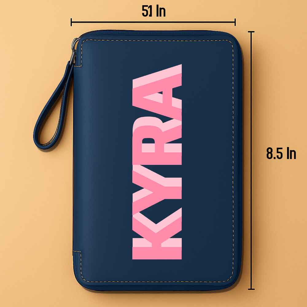 Customized Passport Case with Card Slots Faux Leather Travel Wallet & Luggage Tag Set - Image 6