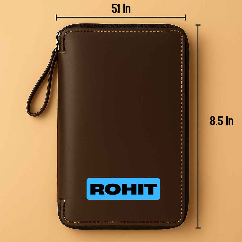 Customized Passport Case with Name Faux Leather Passport Wallet & Luggage Tag Set - Image 10