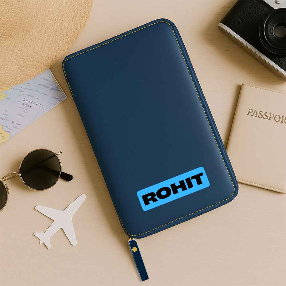 Customized Passport Case with Name Faux Leather Passport Wallet & Luggage Tag Set - Image 11