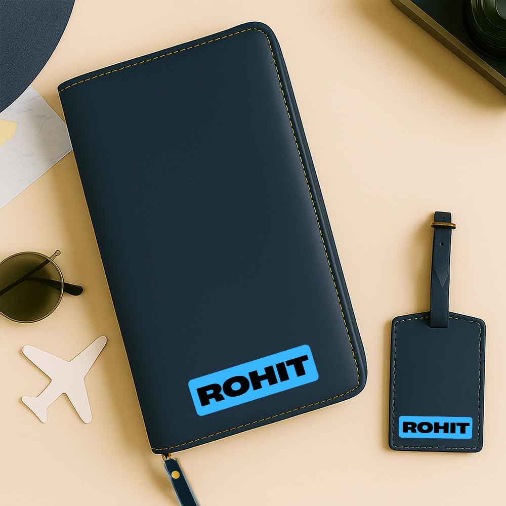 Customized Passport Case with Name Faux Leather Passport Wallet & Luggage Tag Set - Image 13