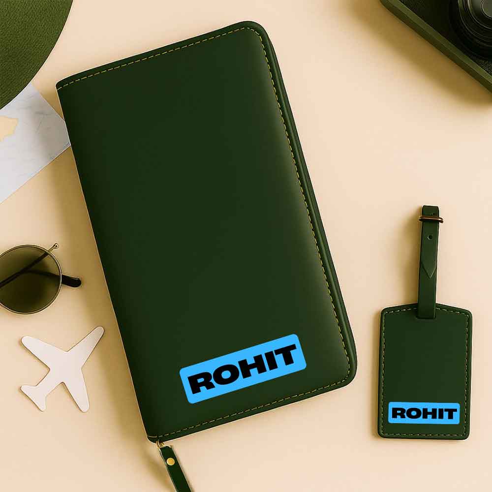 Customized Passport Case with Name Faux Leather Passport Wallet & Luggage Tag Set - Image 15