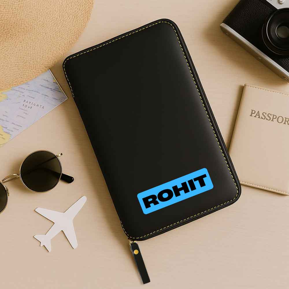 Customized Passport Case with Name Faux Leather Passport Wallet & Luggage Tag Set - Image 6