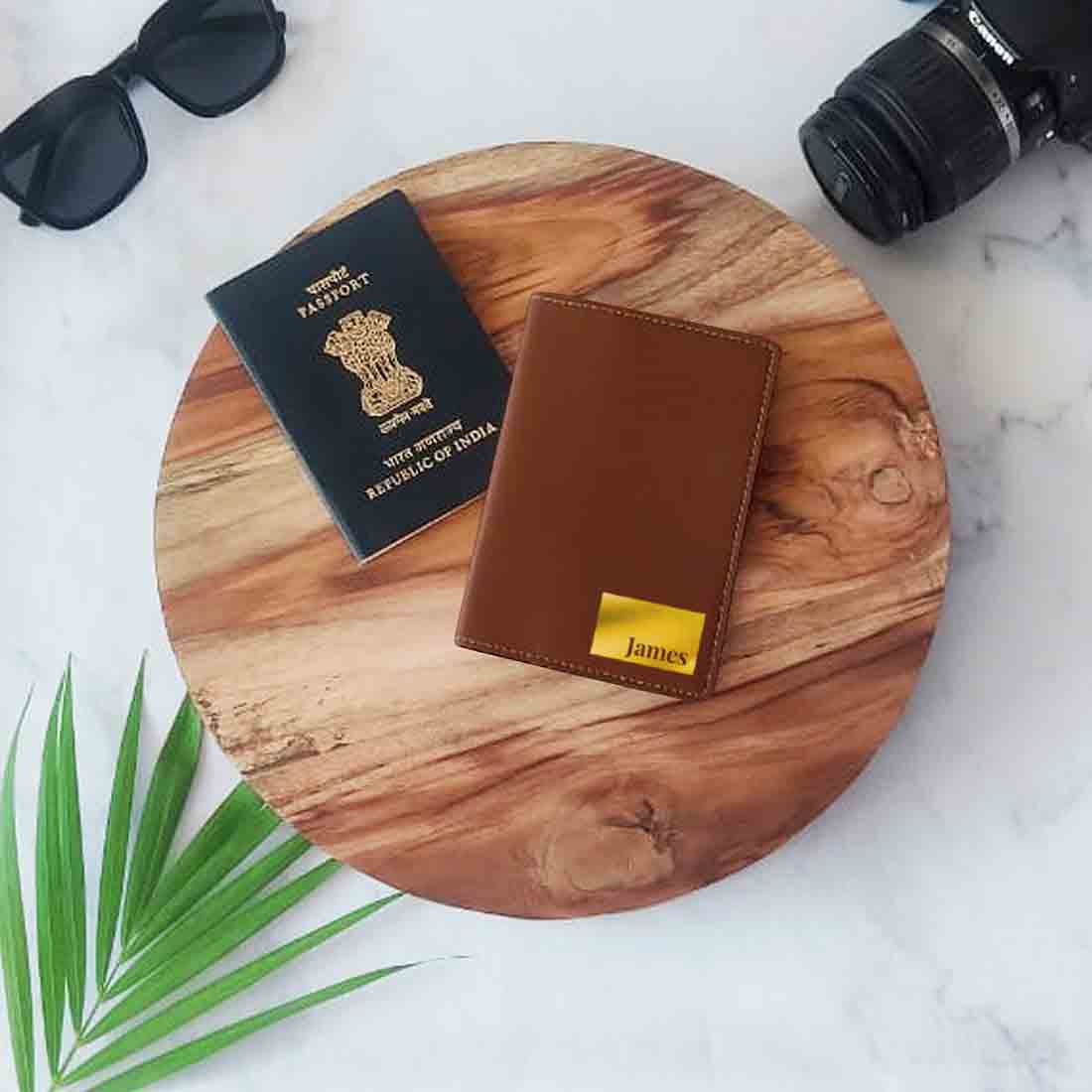 Personalized Pu Leather Travel Wallet Passport Cover - Name Box - Image 15