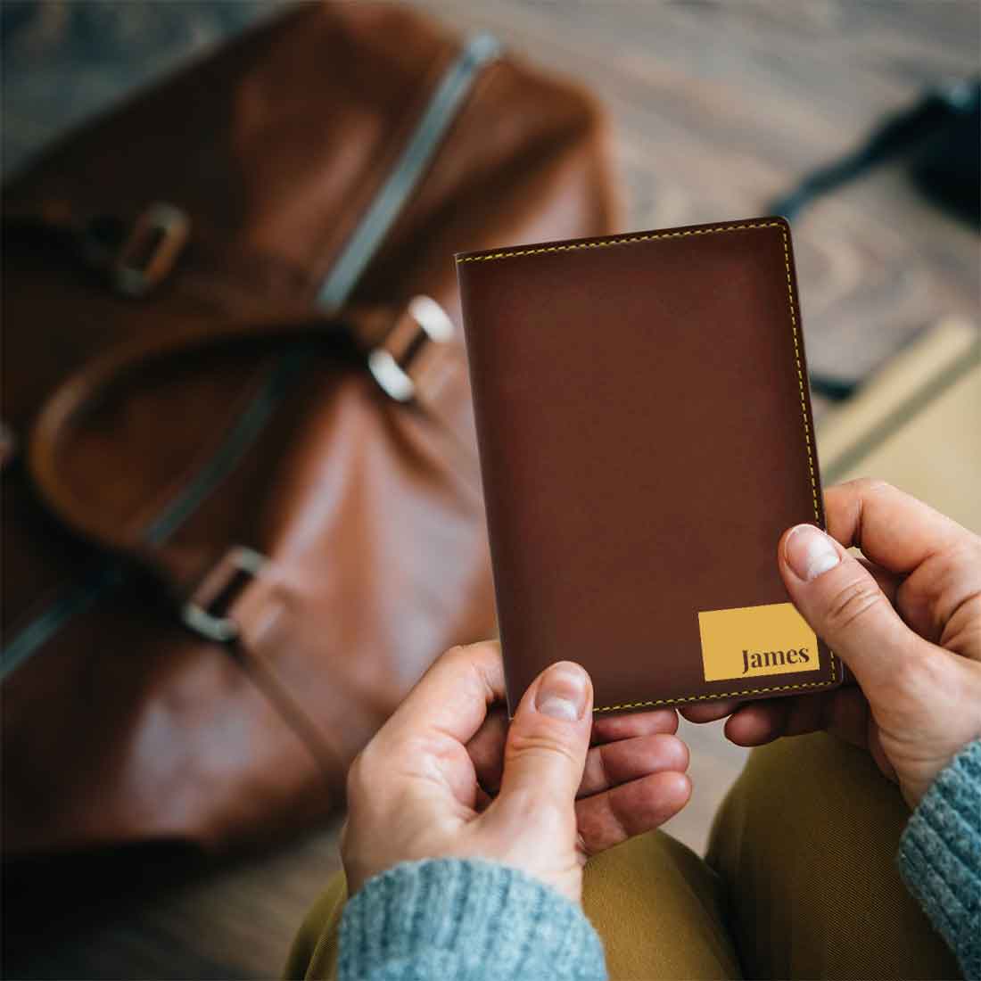 Personalized Pu Leather Travel Wallet Passport Cover - Name Box - Image 27