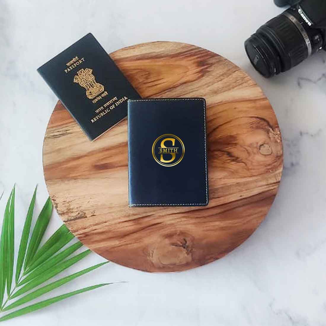 Personalized Vegan Leather Passport Holder Add Name - Monogram - Image 12