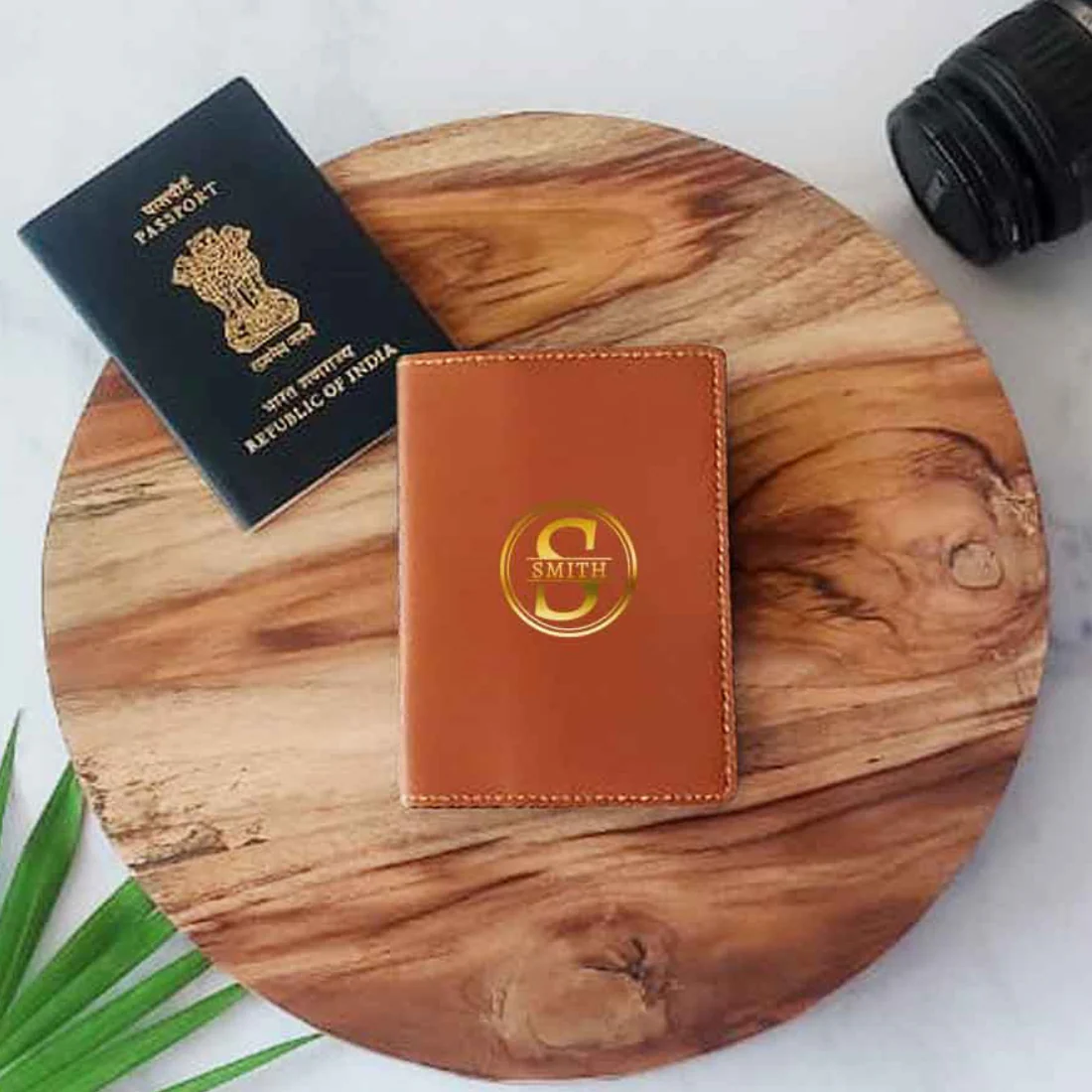 Personalized Vegan Leather Passport Holder Add Name - Monogram - Image 26