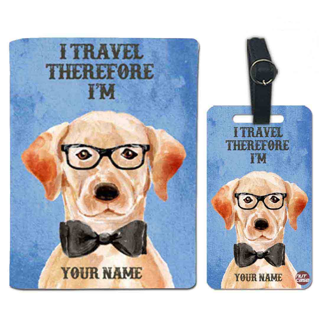 Customized Passport Holder for Gift - I Travel Therfore - Image 4