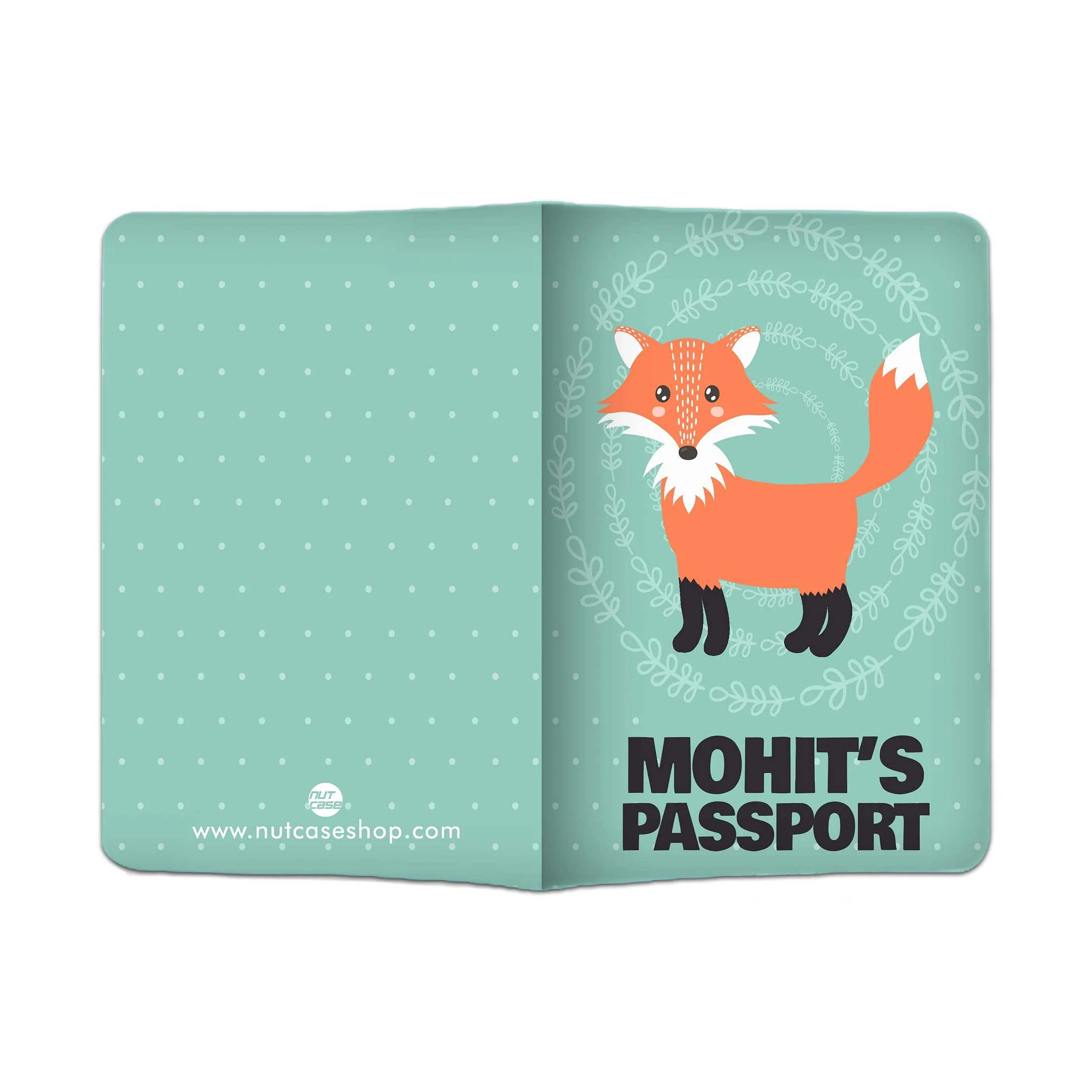 Customized Passport Cover for Him  -Fox Blue - Image 3