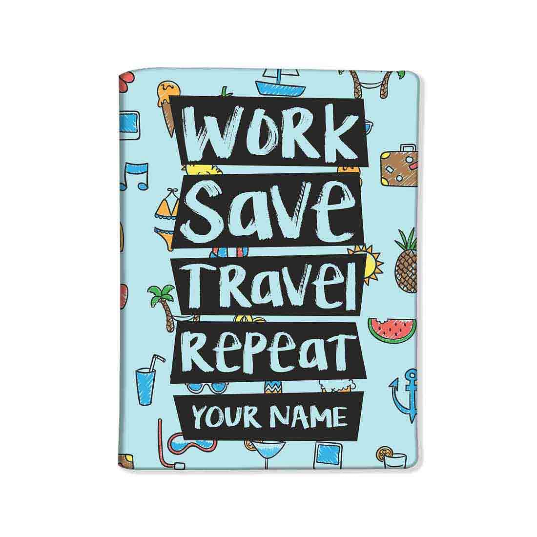 Classy Personalized Document Holder -Work Save Travel Repeat - Image 3
