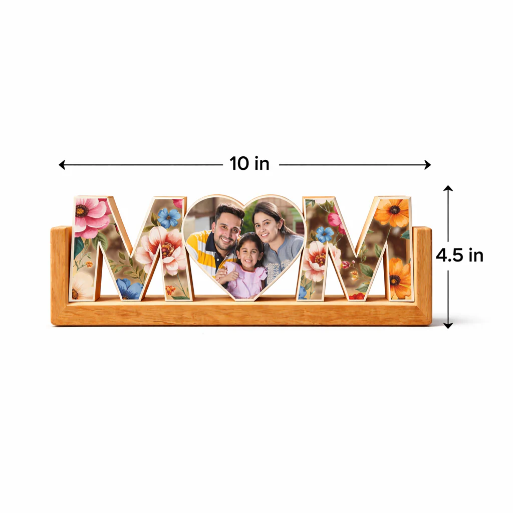 Customized Photo Lamp for Mom – Premium LED Desk Lamp with Wooden Base - Image 5