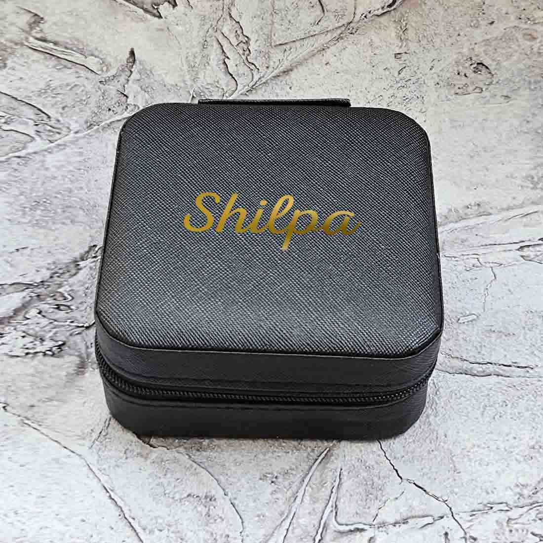 Customized Portable Travel Mini Jewelry Organizer Pu Leather Ring Organizer Case Storage Box for Women - Image 8