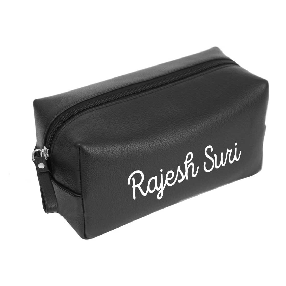 Customized Pouch Bag Travel for Men - Faux Leather Toiletries Bag - Image 5