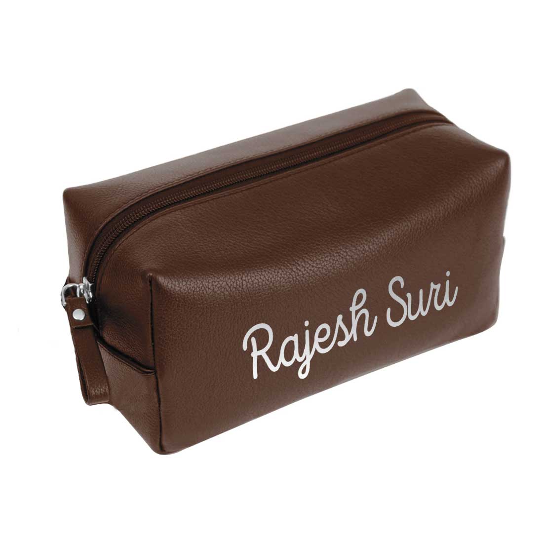 Customized Pouch Bag Travel for Men - Faux Leather Toiletries Bag - Image 7