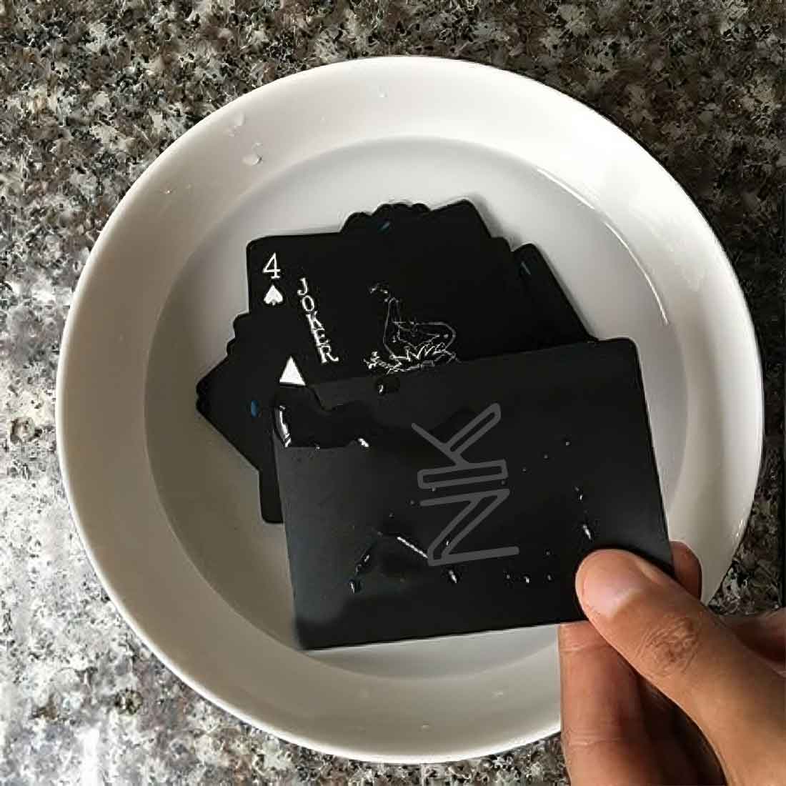 Customized Premium Plastic Poker Cards - Non-Tearable Waterproof Black Poker Card - Image 5