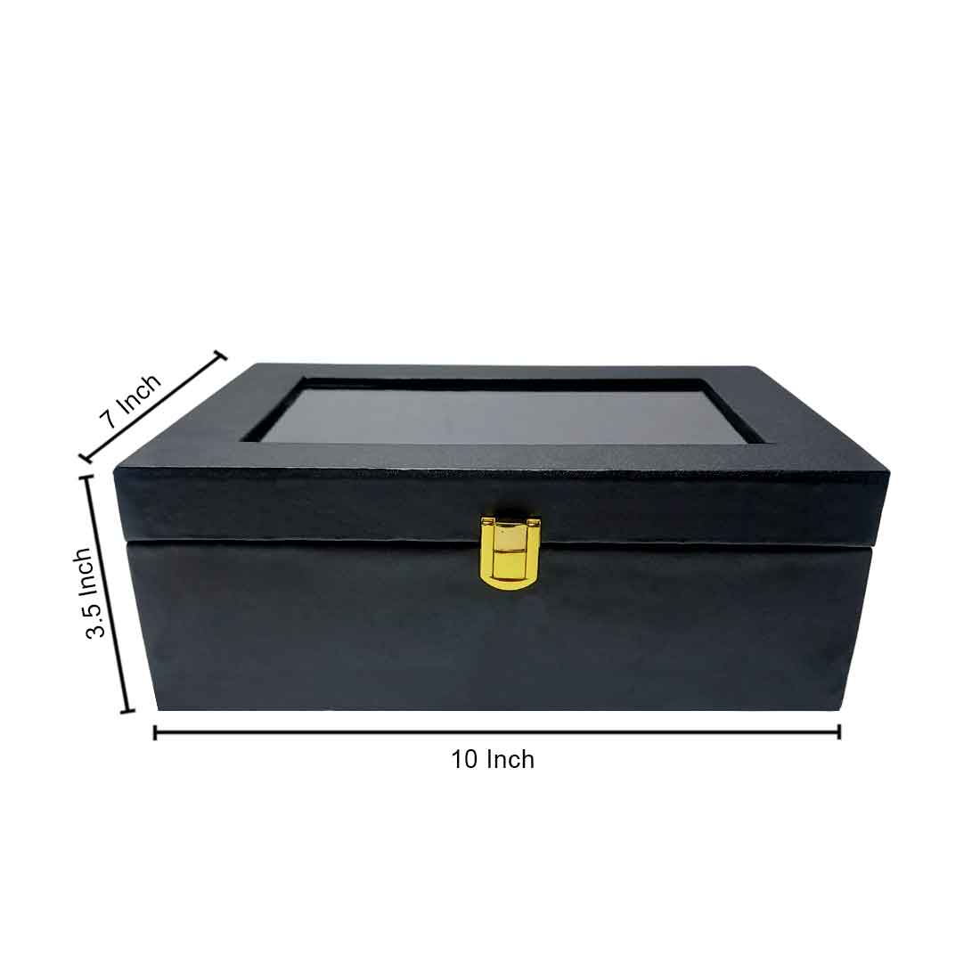 Customized Black Gift Box for Men Vegan Leather Add Name - Filmy - Image 7