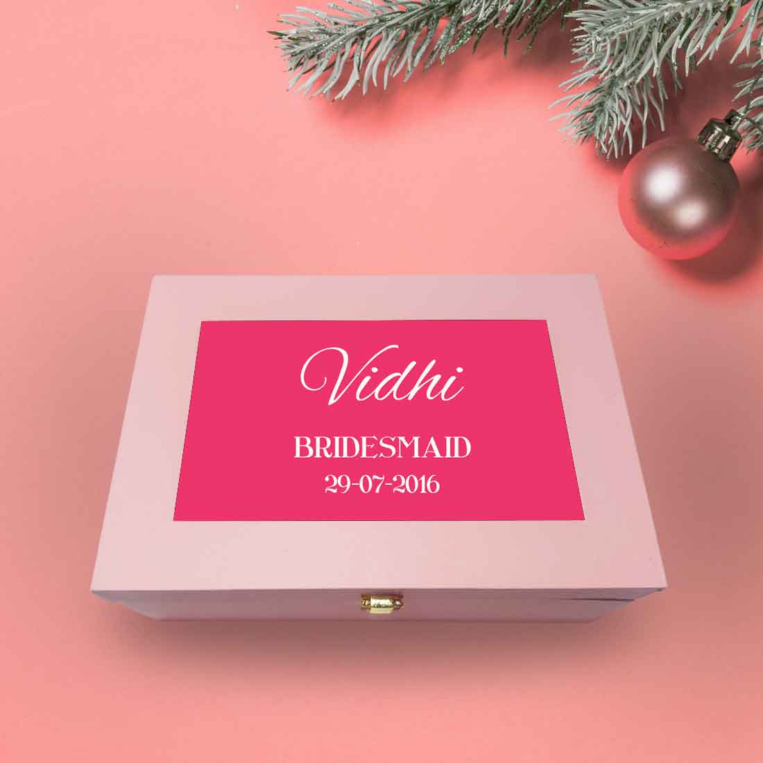 Personalized Brides Maid Boxes for Women Jewellery - Add Name - Image 5