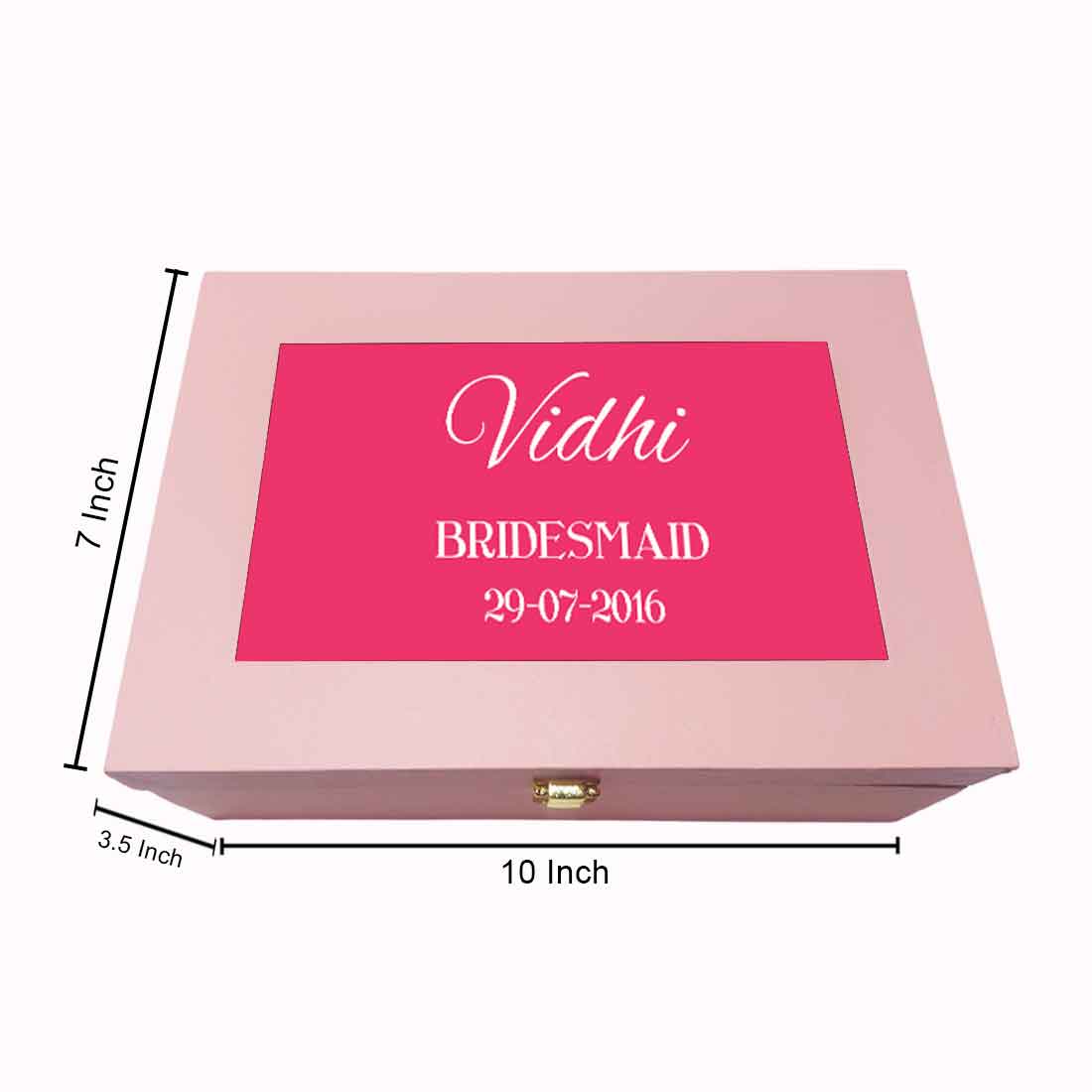 Personalized Brides Maid Boxes for Women Jewellery - Add Name - Image 6