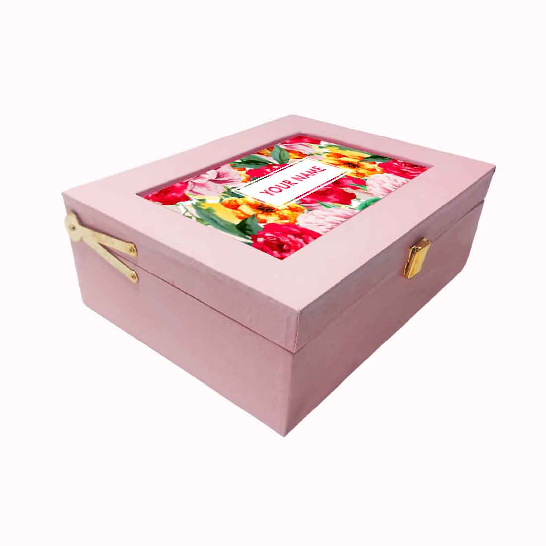 Personalized Valentine Gift Box for Girlfriend Add Your Name - Multi Roses