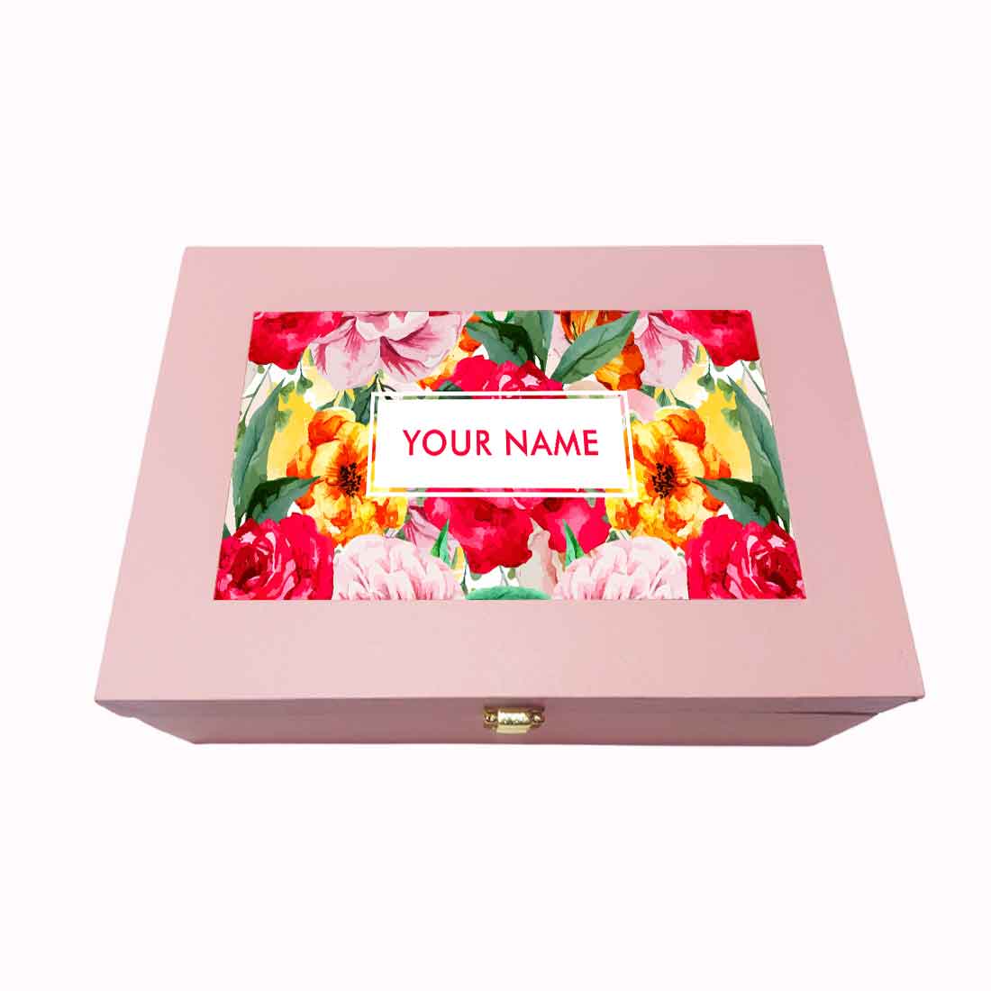 Personalized Valentine Gift Box for Girlfriend Add Your Name - Multi Roses - Image 2