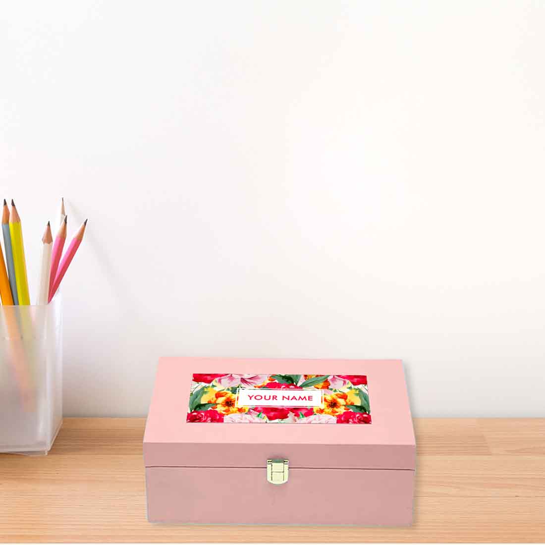 Personalized Valentine Gift Box for Girlfriend Add Your Name - Multi Roses - Image 3