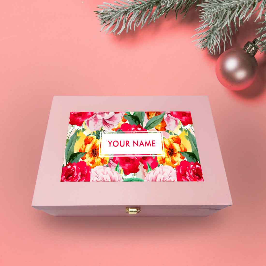 Personalized Valentine Gift Box for Girlfriend Add Your Name - Multi Roses - Image 5