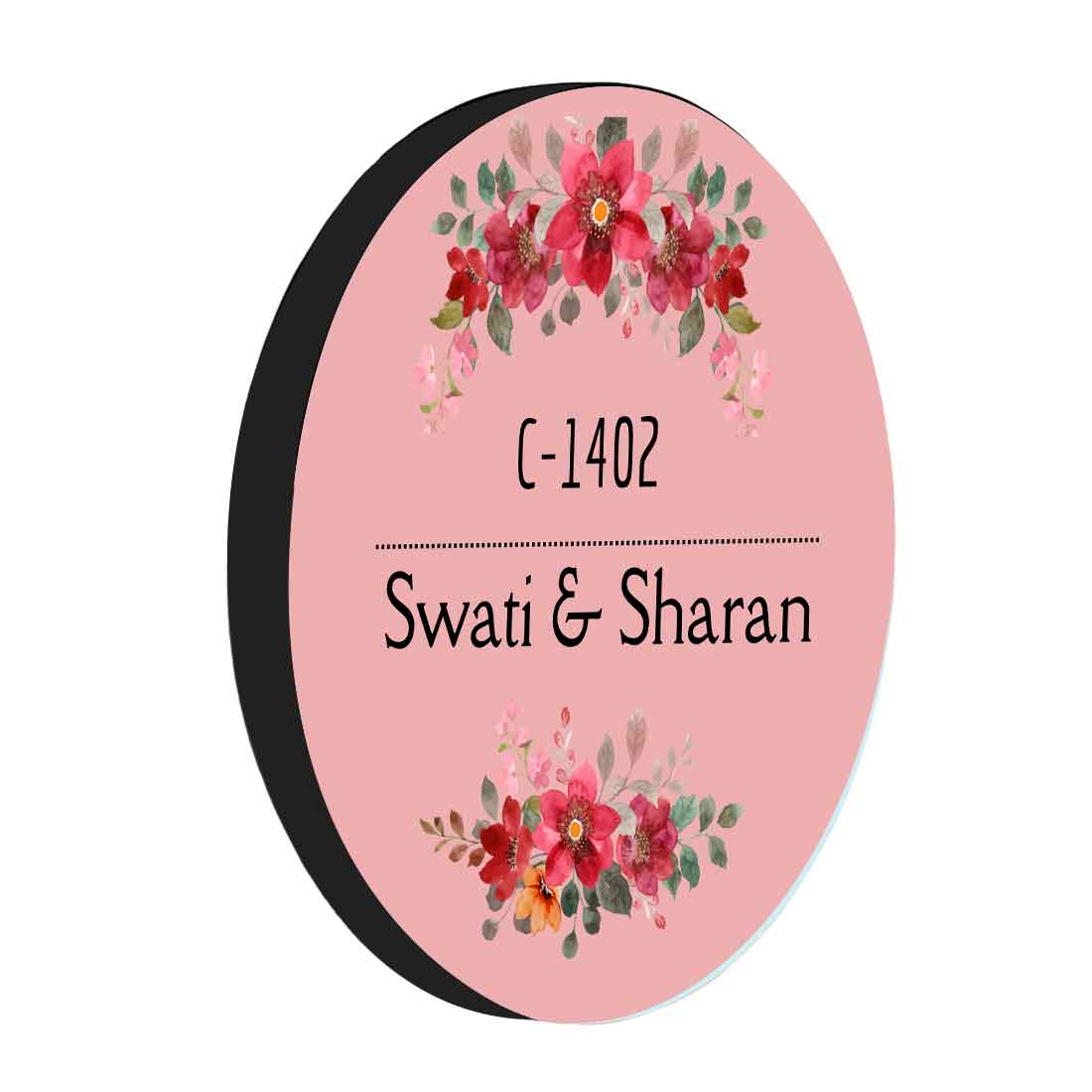 Personalised Name Plate for Home Flat & Office Entrance  -  Pink Heaven - Image 6