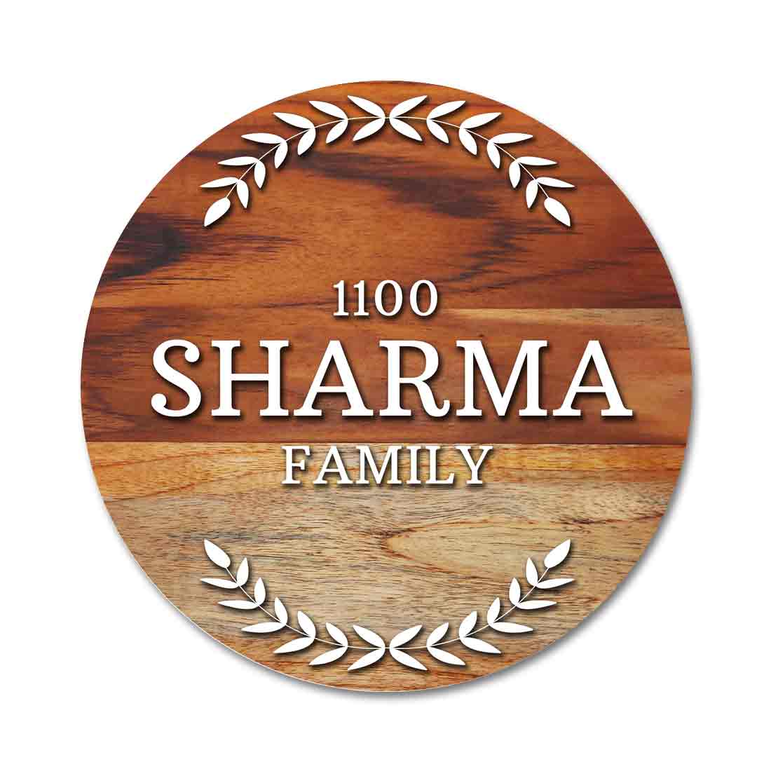 Personalized Wooden Name Plate for Home Entrance with Acrylic Cut Out Fonts - Image 6