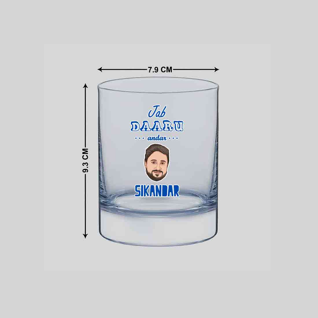 Customized Scotch Whiskey Glass with Your Cartoon Face on Drinking Glasses - Image 4