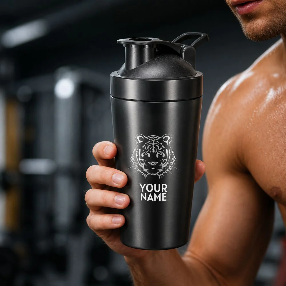 Personalized Protein Shaker for Gym Workout Custom Shake Mixer with Whisk Ball - Image 2