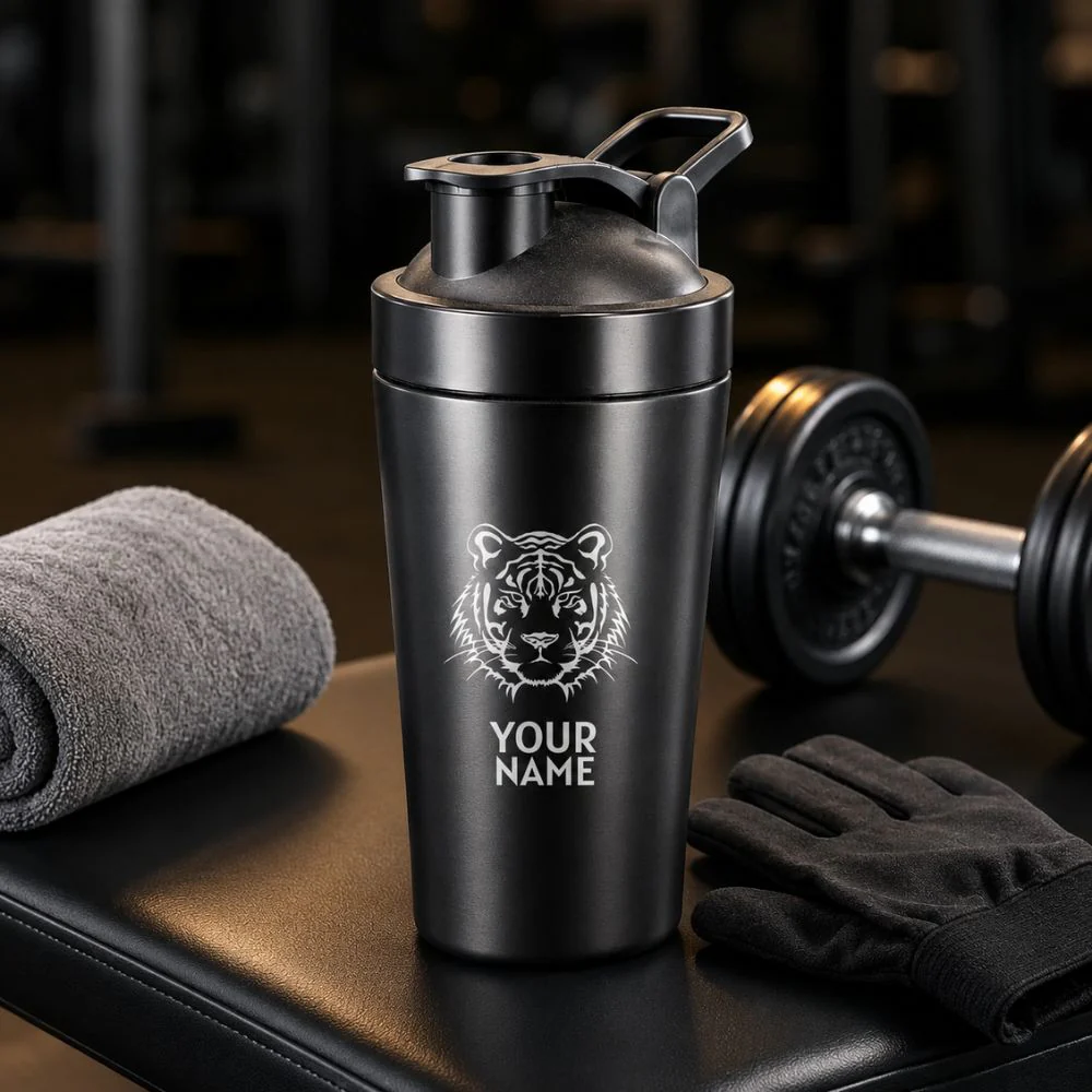 Personalized Protein Shaker for Gym Workout Custom Shake Mixer with Whisk Ball - Image 3