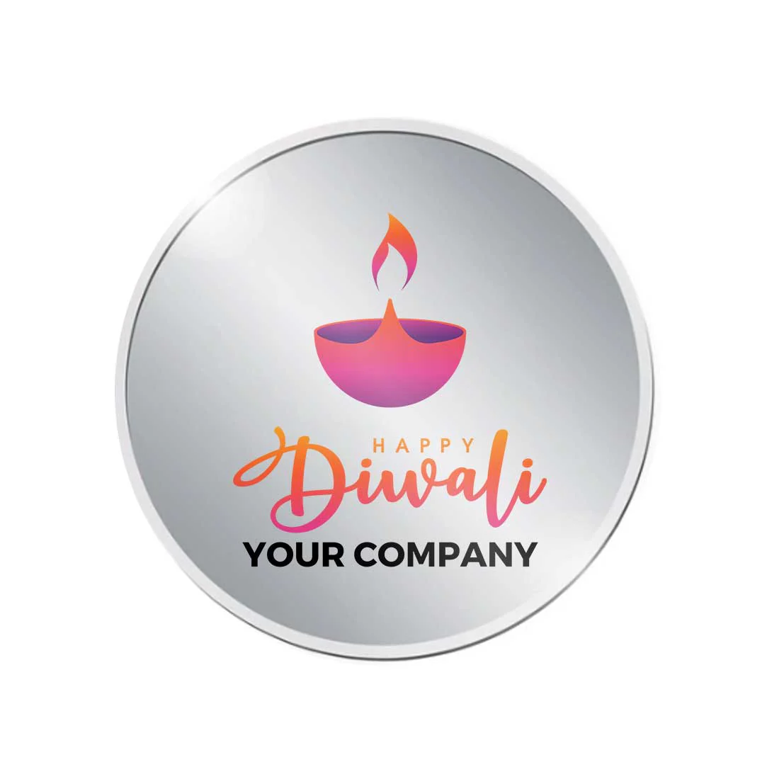 Customized Silver Coin For Diwali Gifts 999.9 Purity 10 Grams - Shubh Deepavali - Image 4