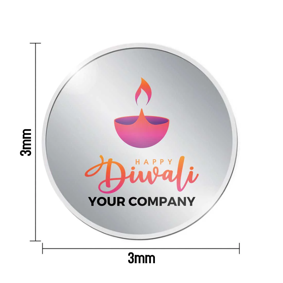 Customized Silver Coin For Diwali Gifts 999.9 Purity 10 Grams - Shubh Deepavali - Image 9
