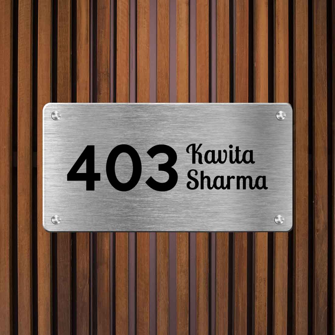 Customized Small Metal Name Plates for Office Home House Outdoor