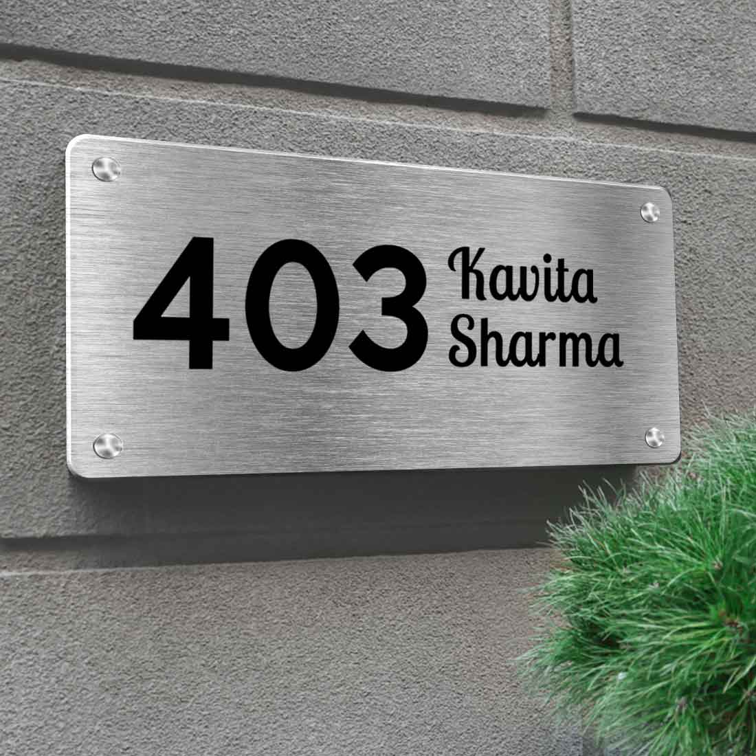 Customized Small Metal Name Plates for Office Home House Outdoor - Image 3