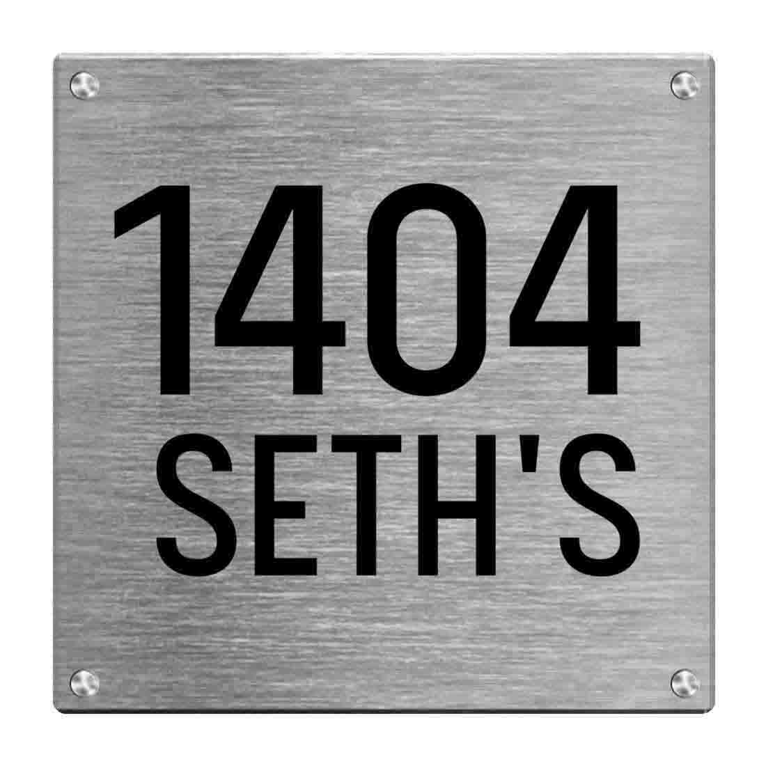 Customized Square Metal Plate With Name for House Office Flats Entrance - Image 6